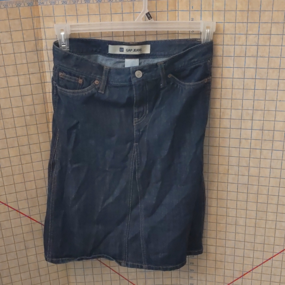 Gap Jeans Skirt Dark Blue Sz 4